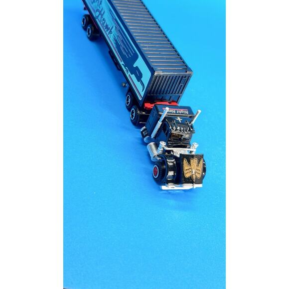 Majorette France Kenworth 604 NIGHT HAWK Semi Truck Trailer Vintage HO Scale - Picture 13 of 16